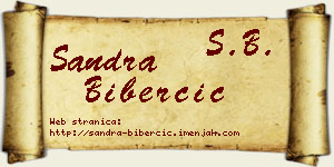 Sandra Biberčić vizit kartica